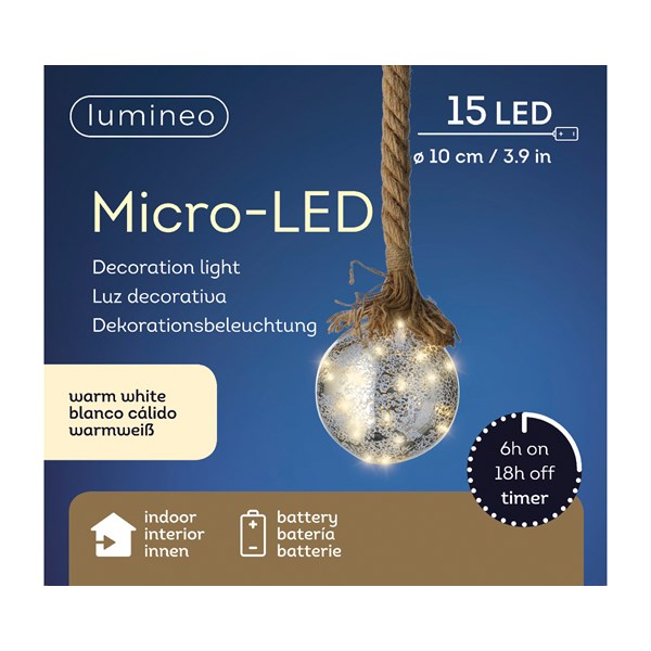 Micro LED gomb jua kotellel 10 cm 15 LED 2